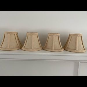 4 linen sconce shades